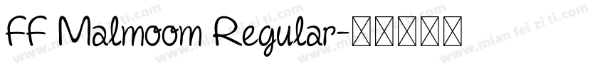 FF Malmoom Regular字体转换